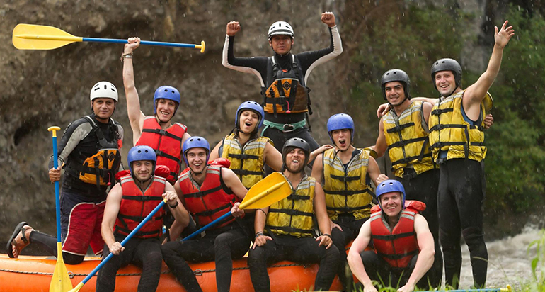 Employees ready to go rafting for National Employee Appreciation Day
