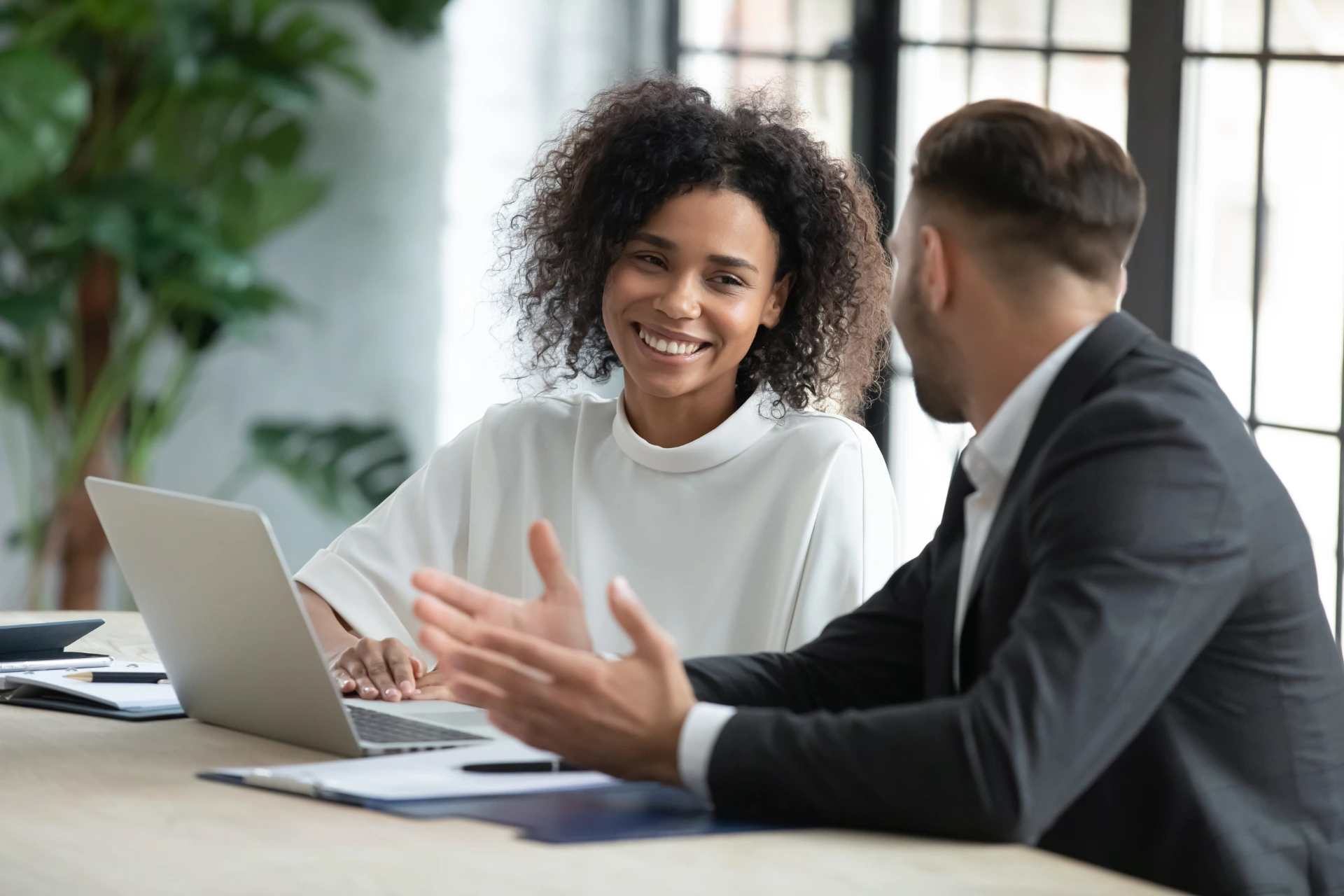 An employee getting one-on-one counseling at work