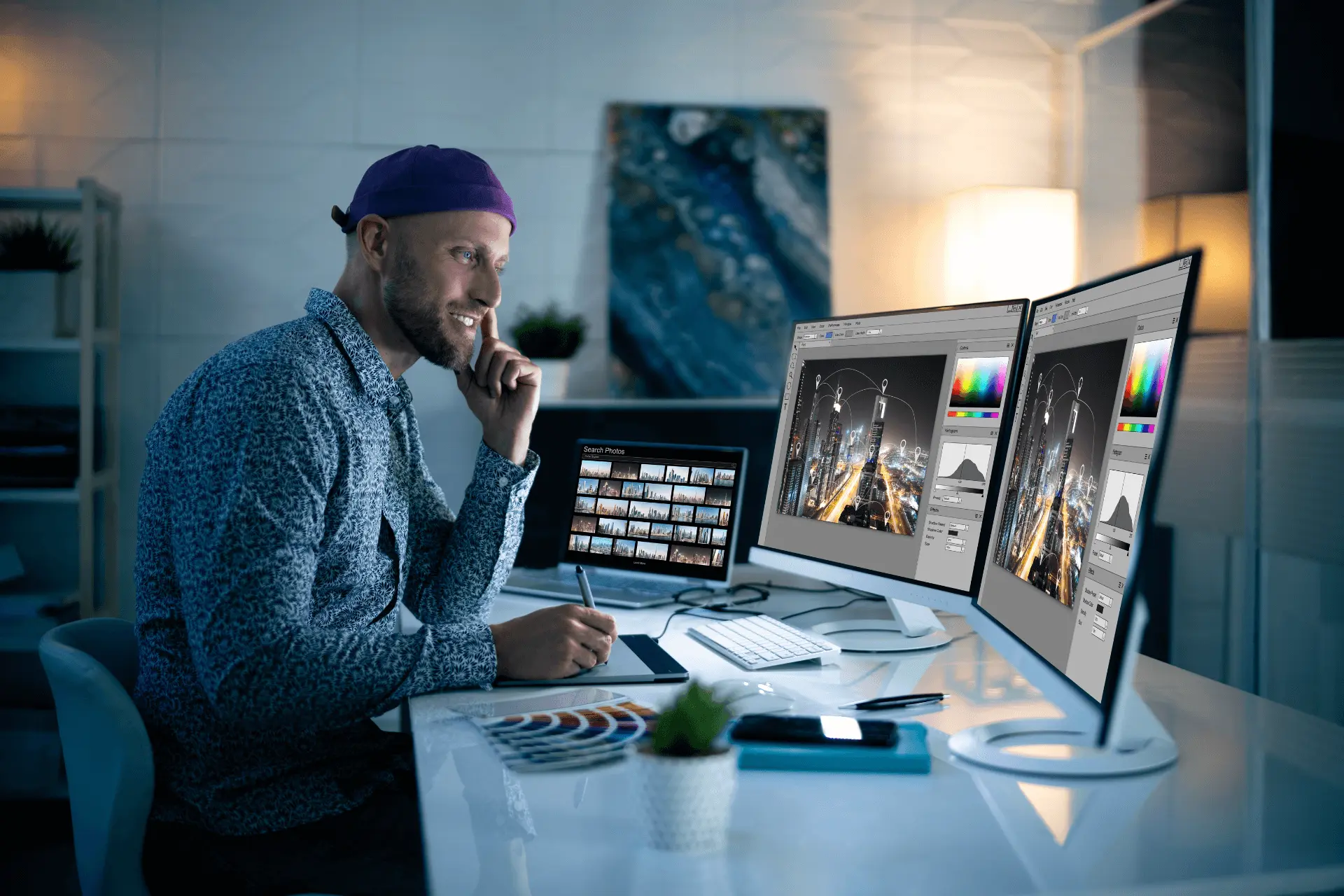 Graphic designer working in an office