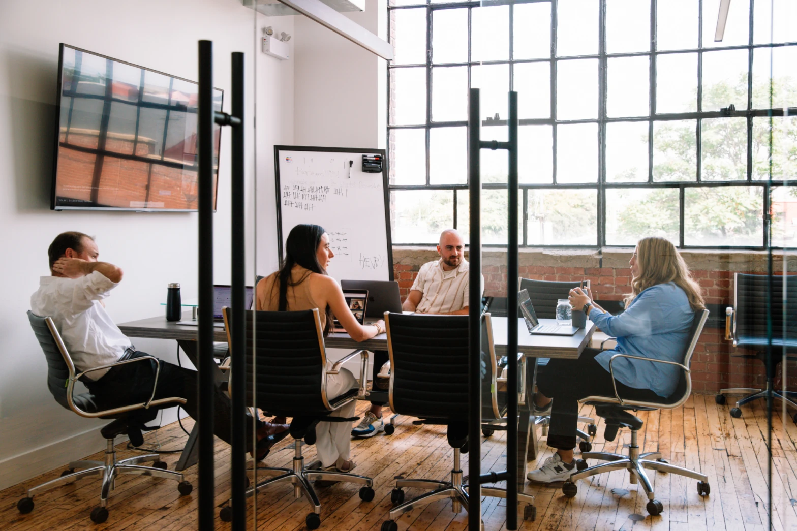 Marketing professionals having a meeting